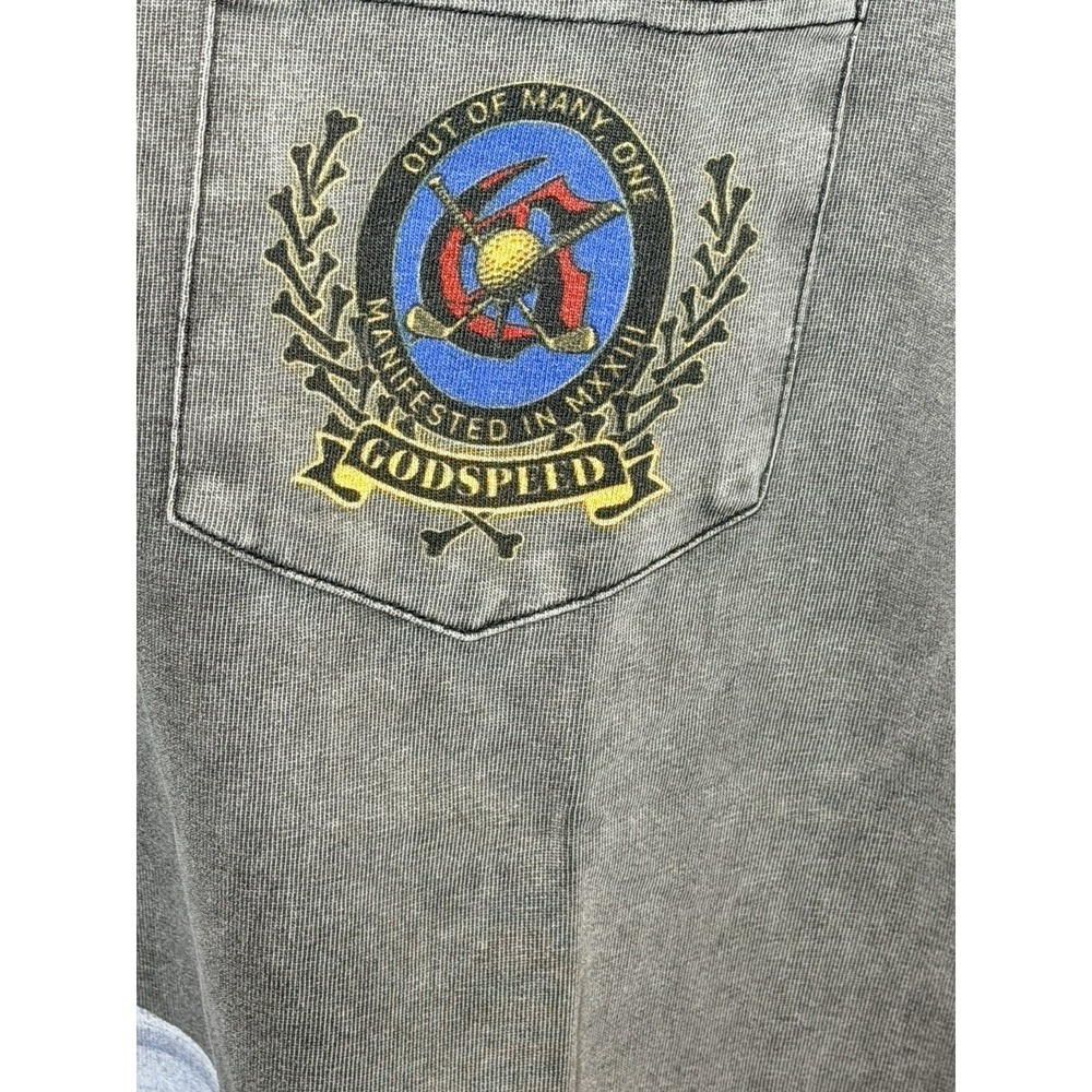 Godspeed Golf Days Pocket Tee Grey Wash Mens Size Medium Streetwear T-Shirt - Picture 2 of 8
